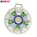 Medal manufacturer customized marathon medal souvenir with ribbon